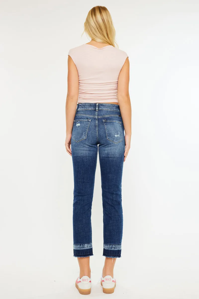 Georgia Ultra High Rise Slim Straight Leg Jeans
