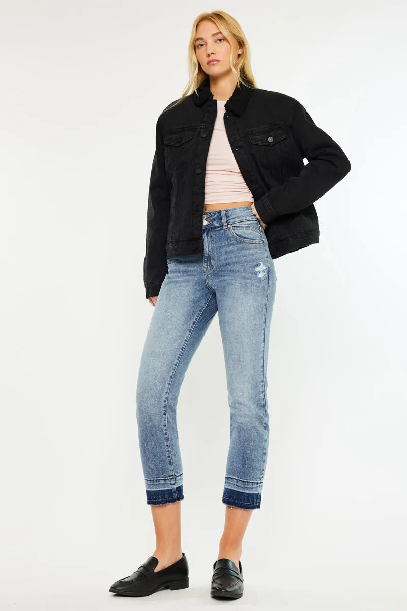 Georgia Ultra High Rise Slim Straight Leg Jeans