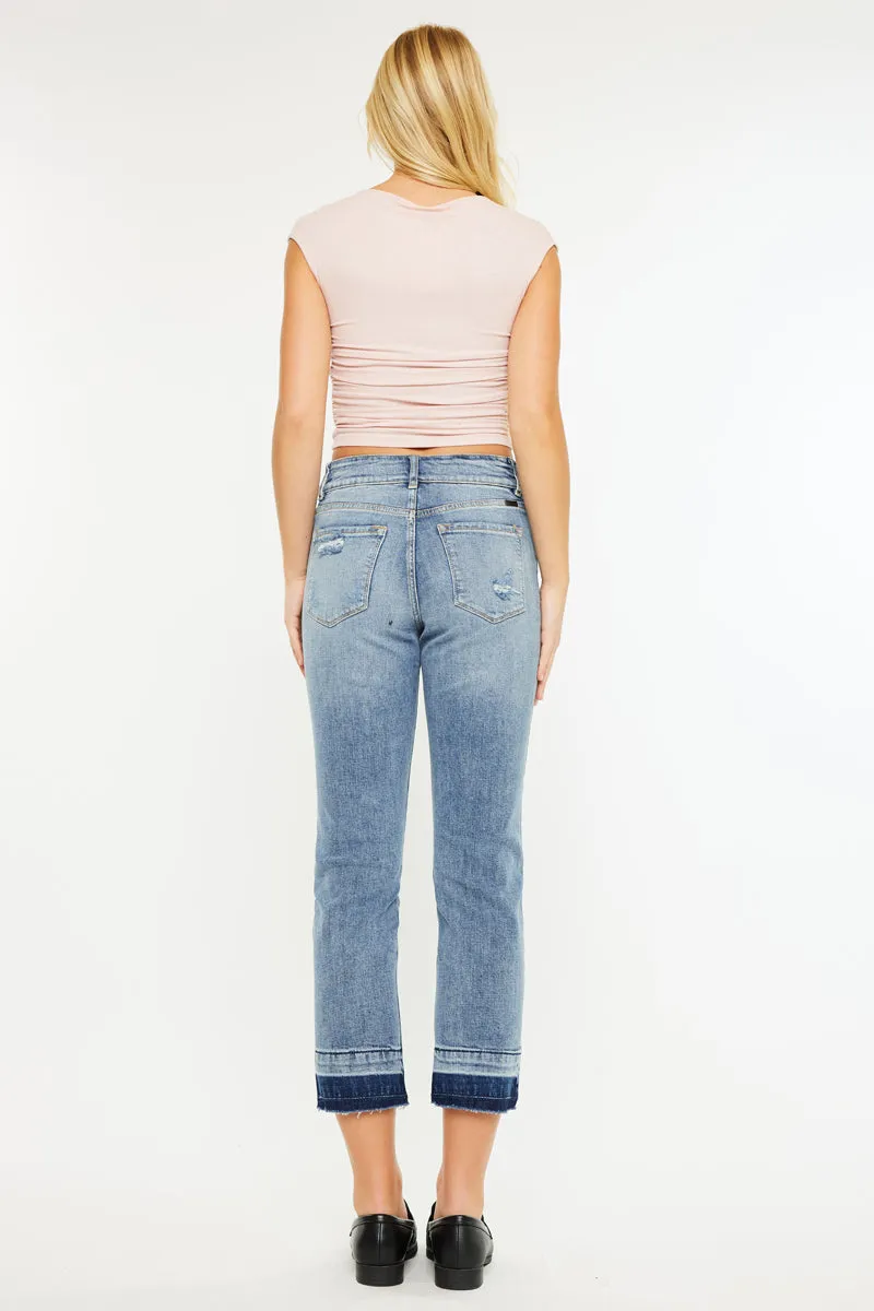 Georgia Ultra High Rise Slim Straight Leg Jeans