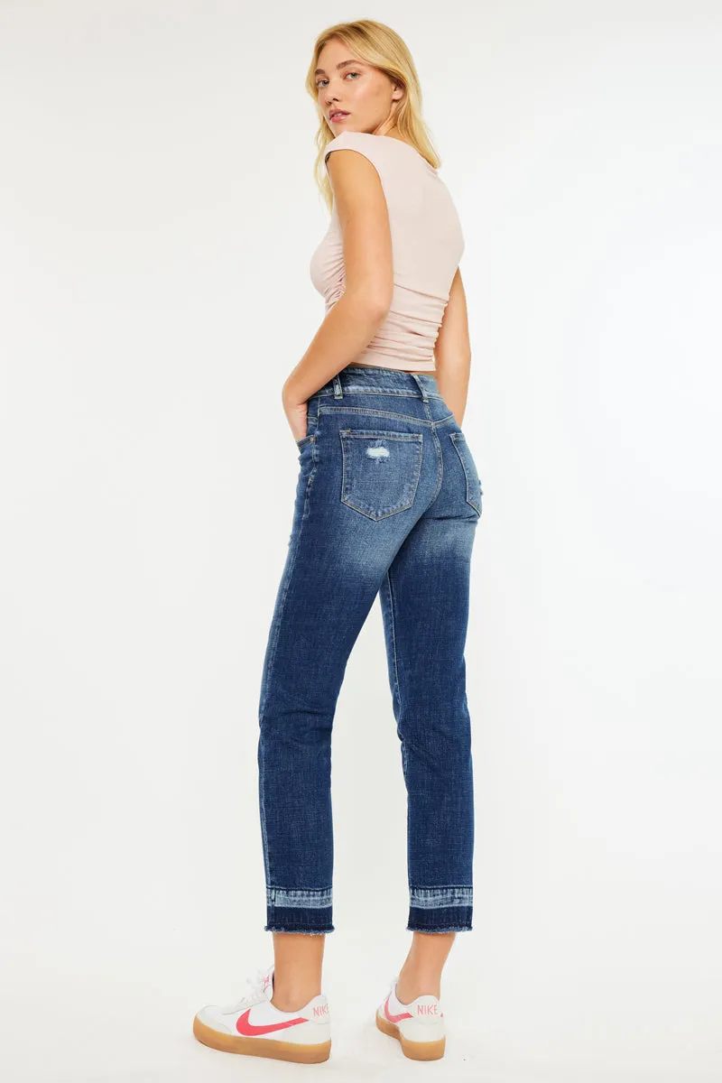 Georgia Ultra High Rise Slim Straight Leg Jeans