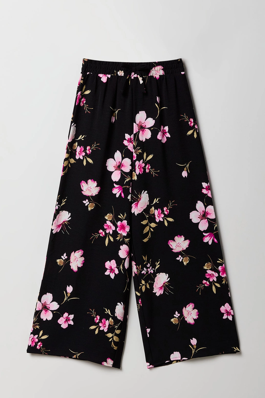 Girls Floral Flowy Wide Leg Pant