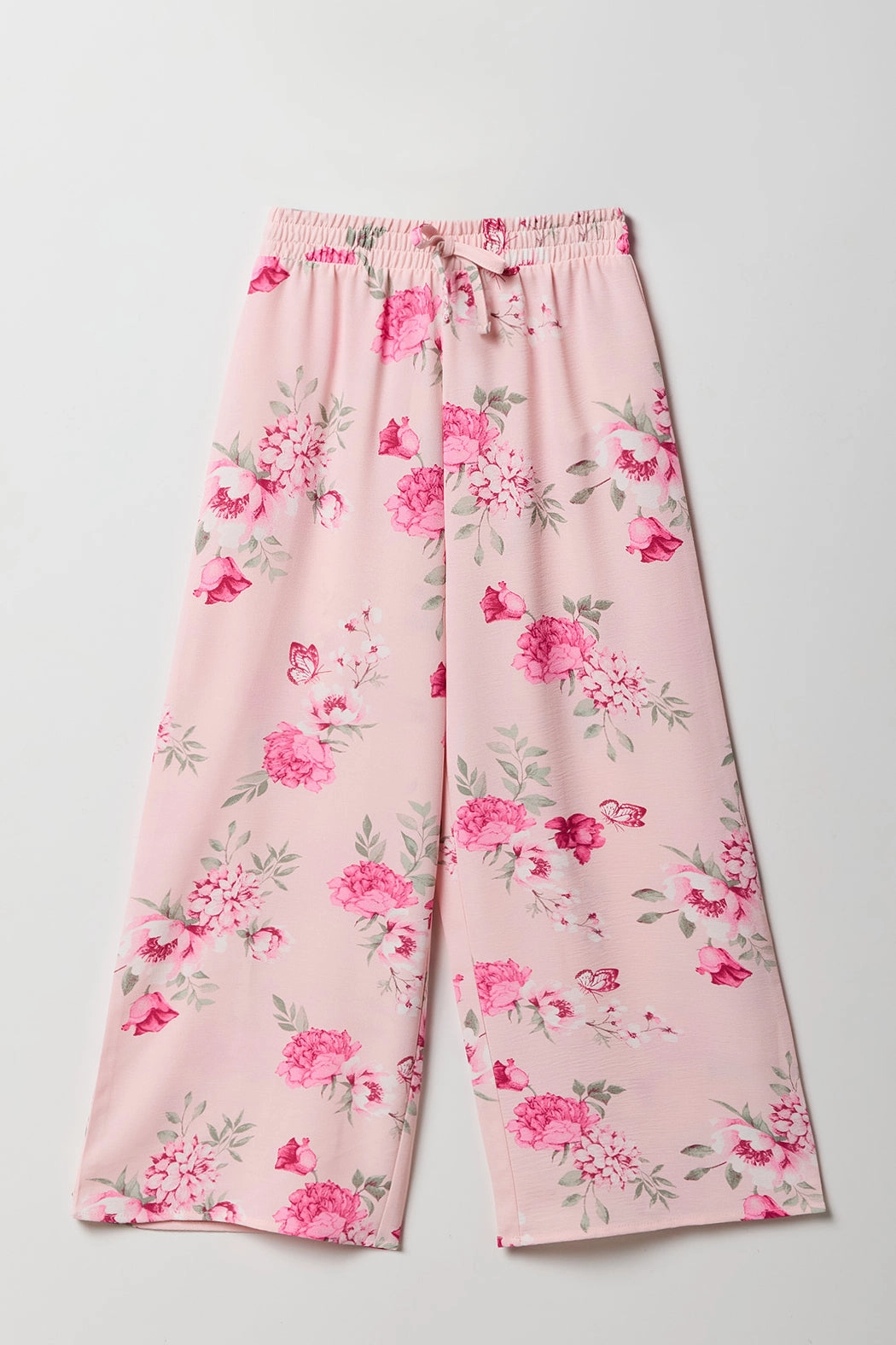 Girls Floral Flowy Wide Leg Pant