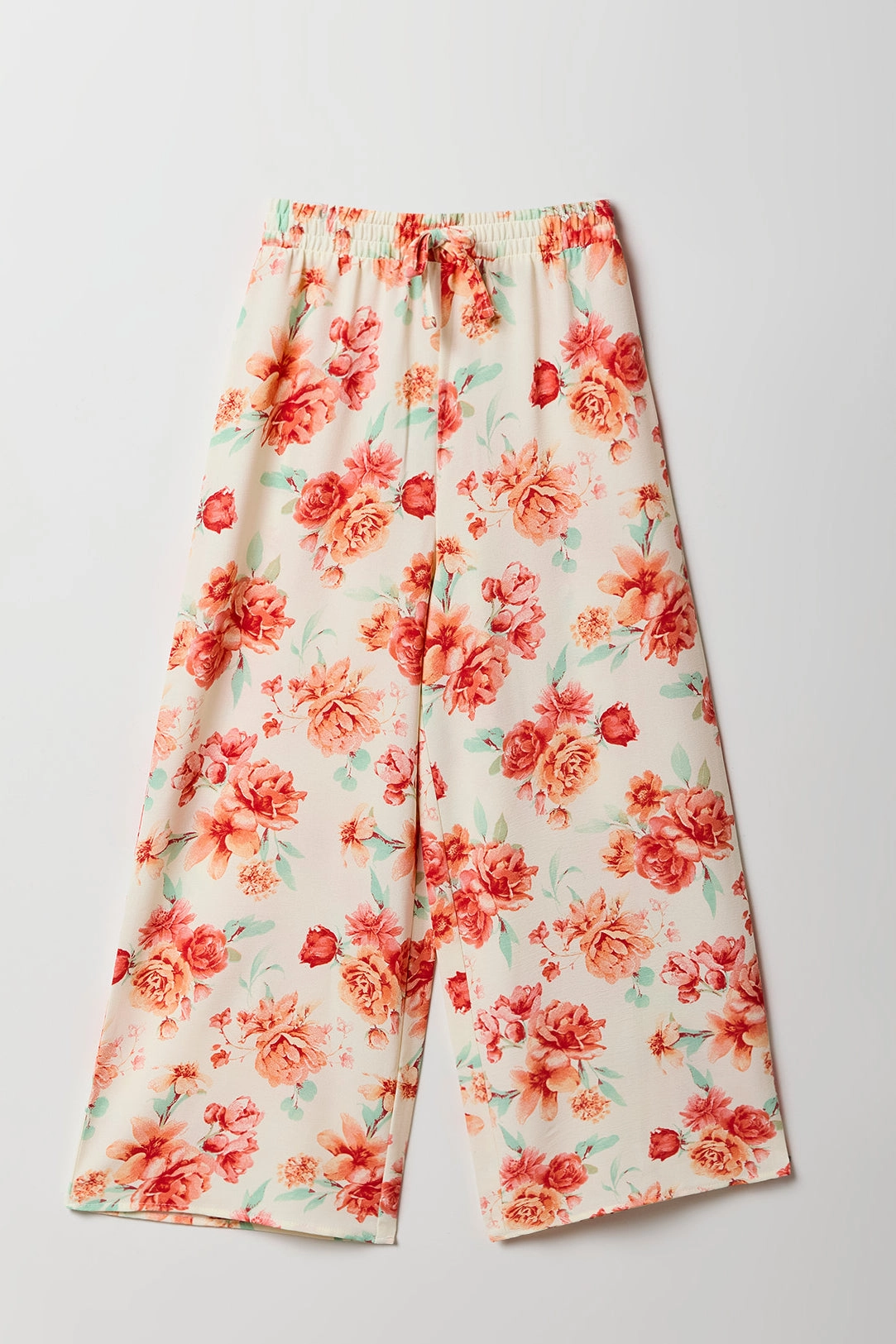 Girls Floral Flowy Wide Leg Pant