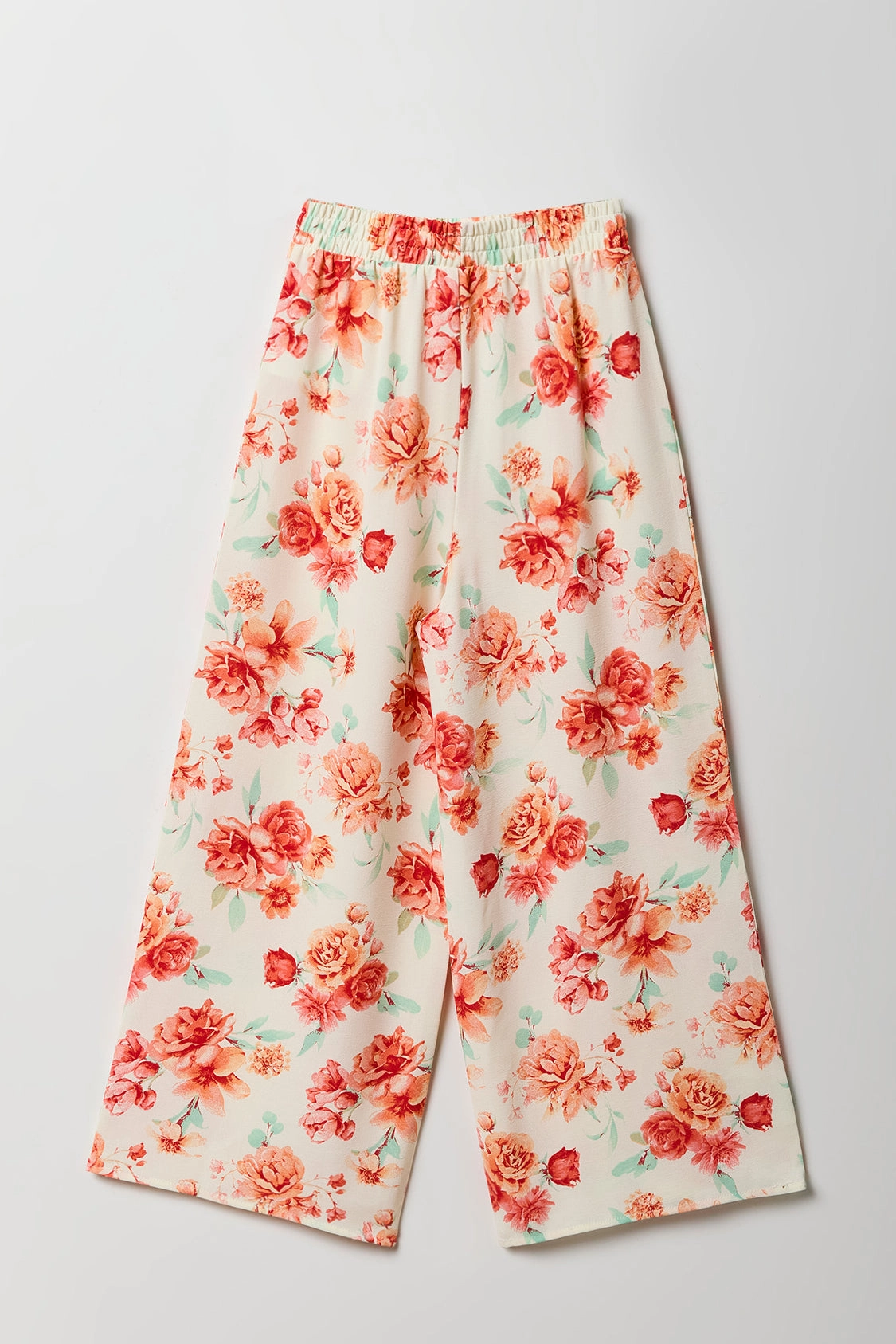 Girls Floral Flowy Wide Leg Pant
