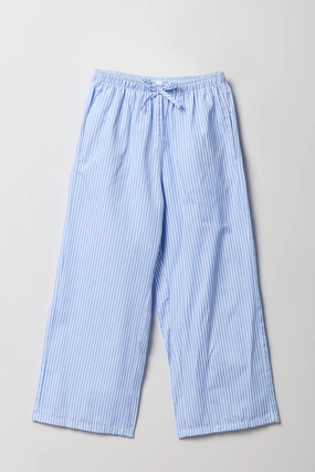 Girls Poplin Wide Leg Pant
