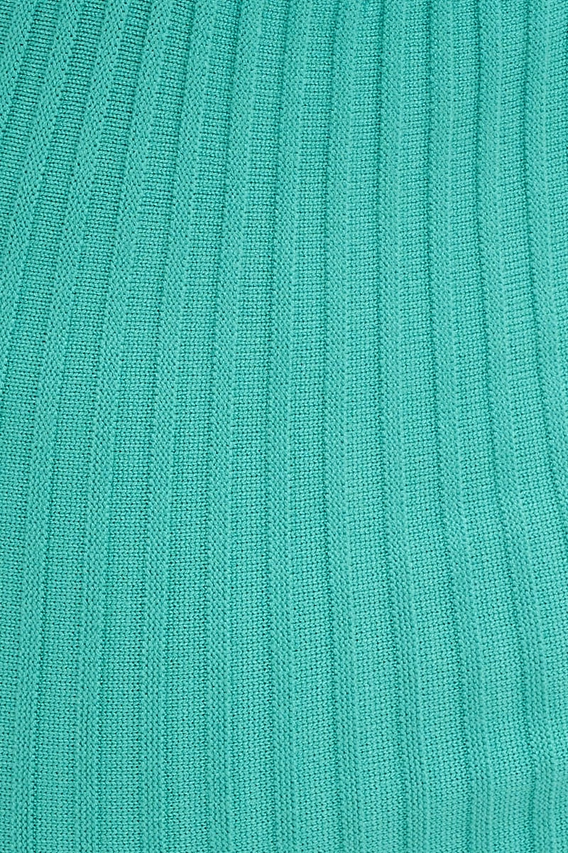 Green Sleeveless Knit Bodycon Dress