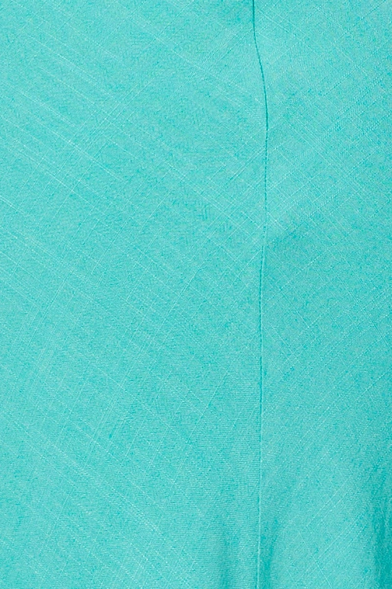 Green Twist Front Dress Sleeveless Midi