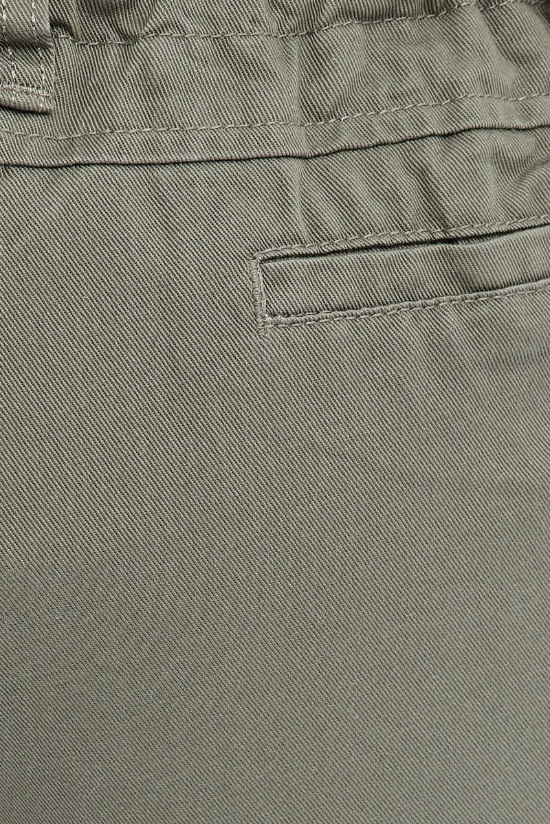 Grey Cargo Pants Low Rise