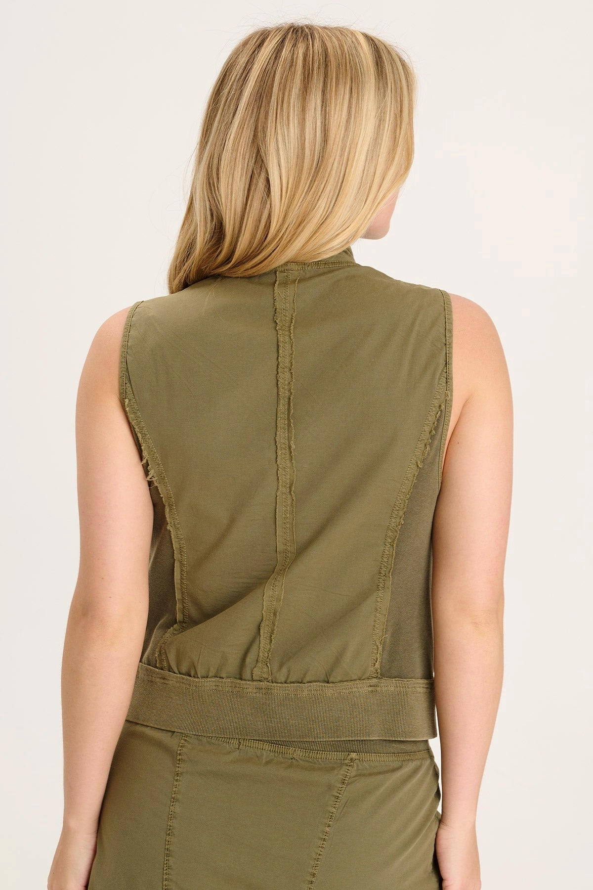 Grindelle Cargo Vest in Poplin and Jersey