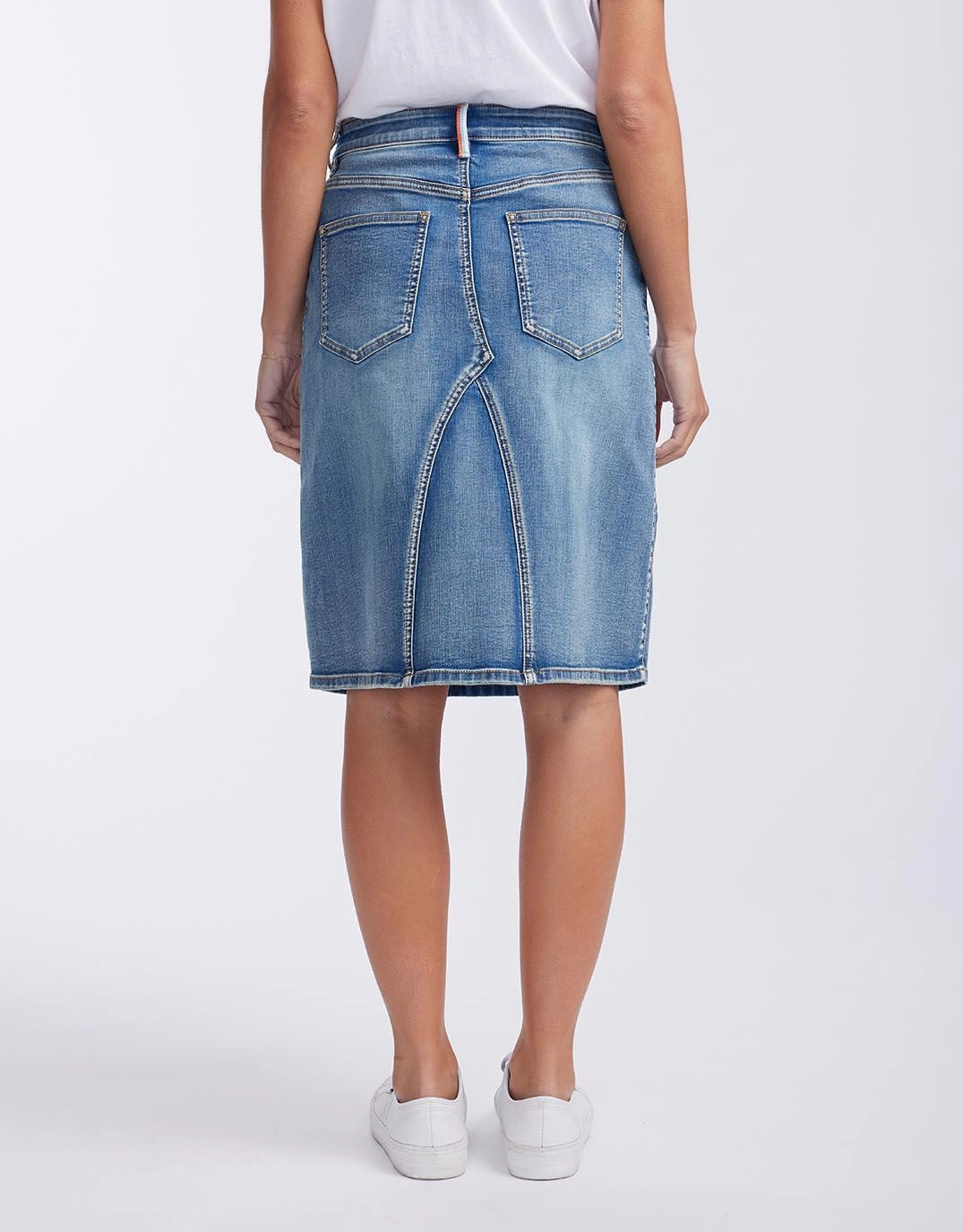 Harper Denim Skirt - Mid Wash