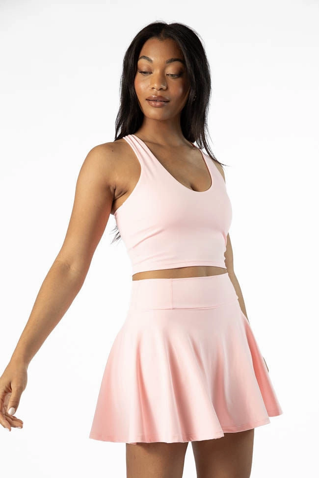 Head Start Light Pink Pleated Active Skort