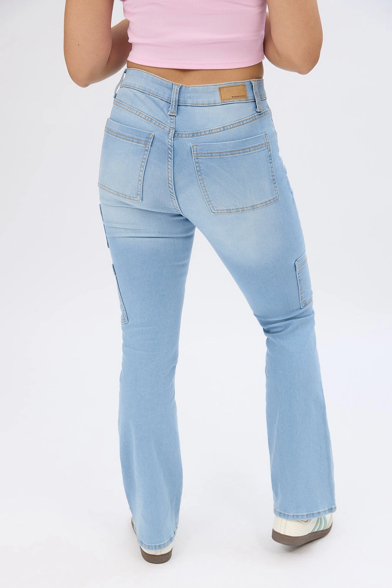High Rise Cargo Bootcut Jeans