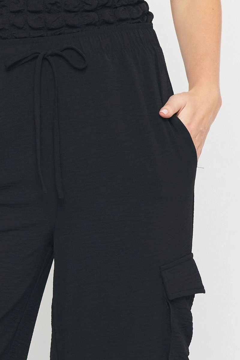 High Waisted Utility Wide Leg Pants