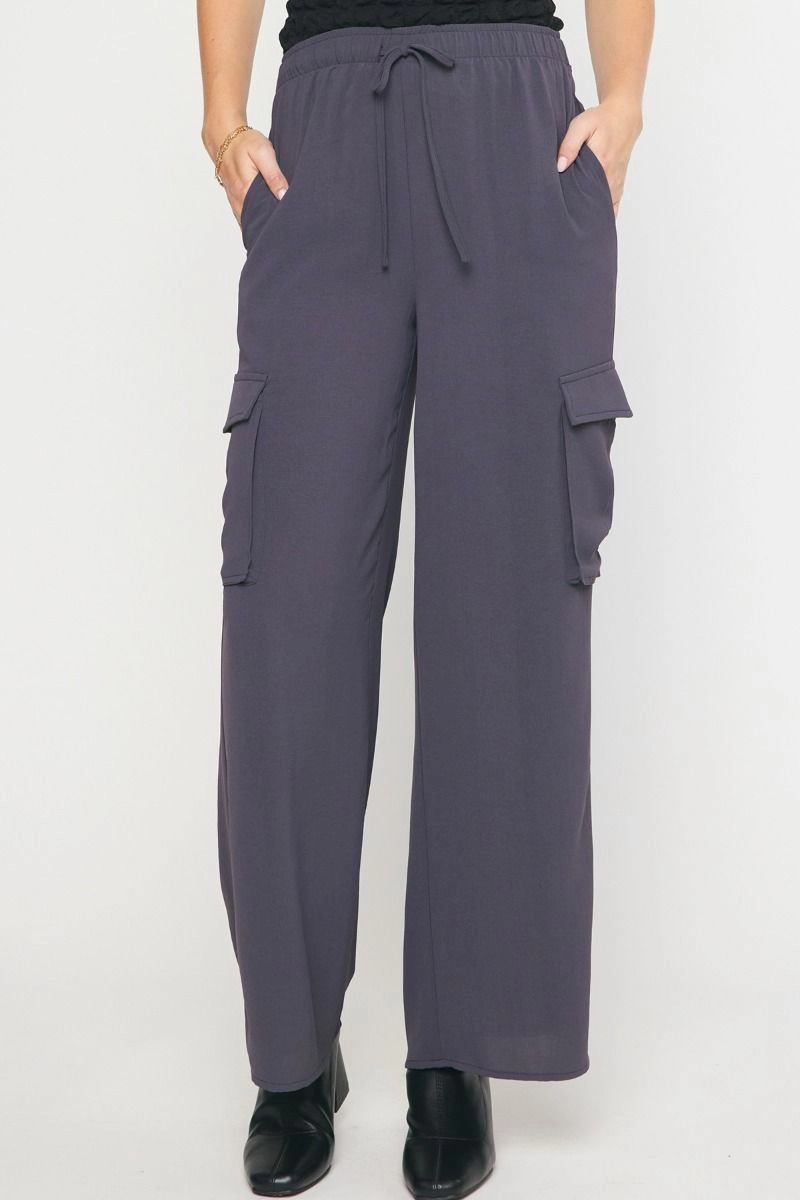 High Waisted Utility Wide Leg Pants