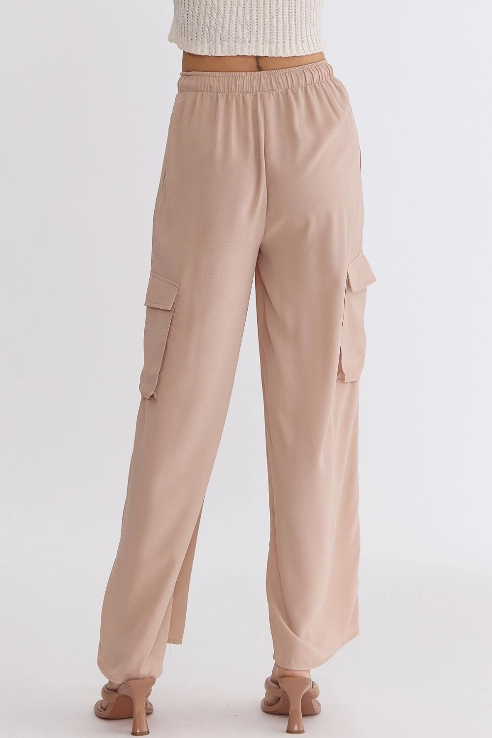 High Waisted Utility Wide Leg Pants