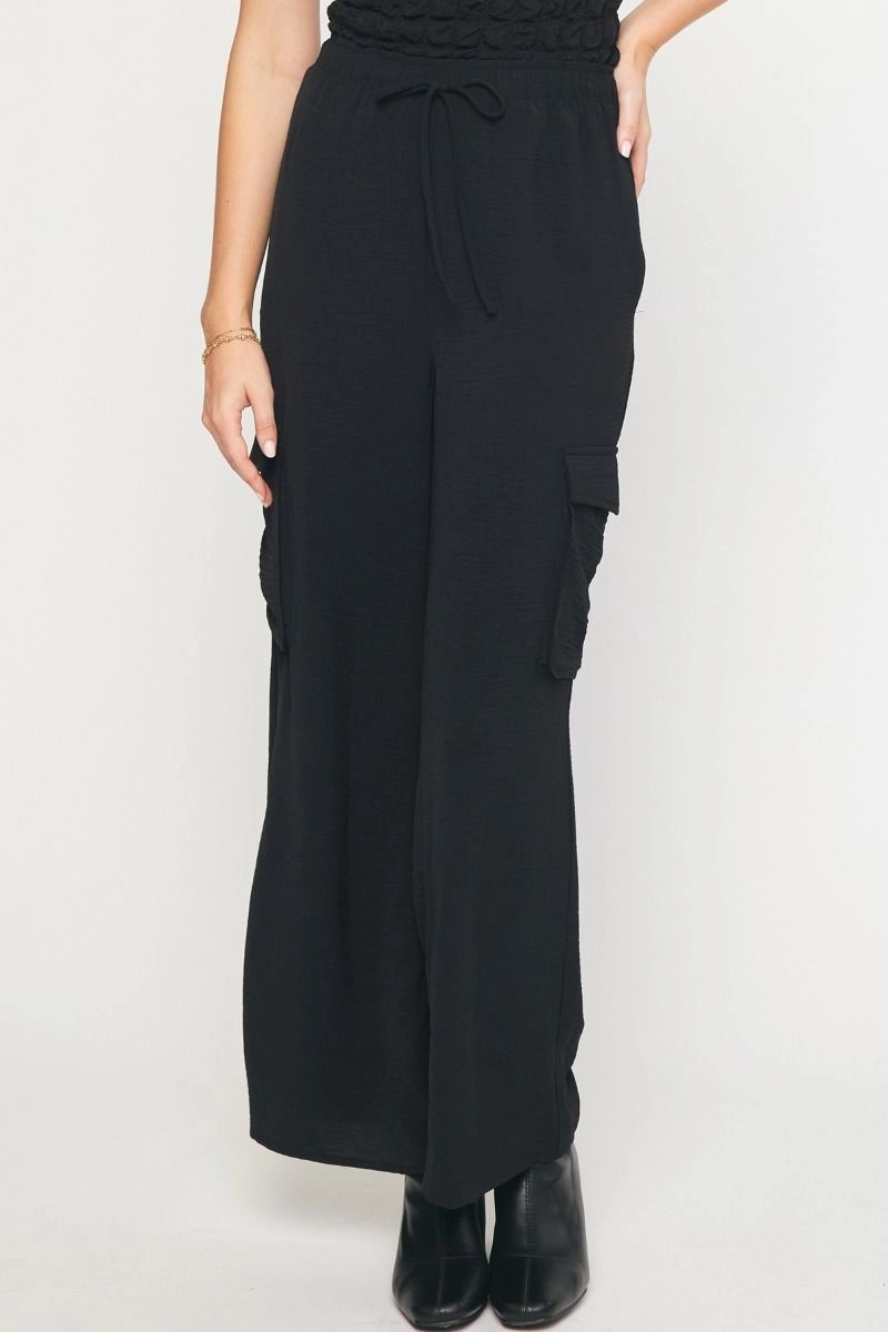 High Waisted Utility Wide Leg Pants