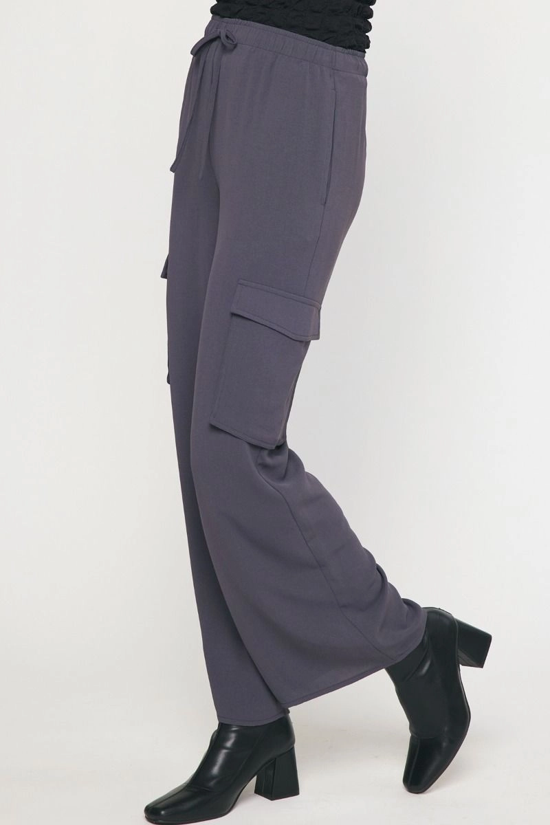 High Waisted Utility Wide Leg Pants