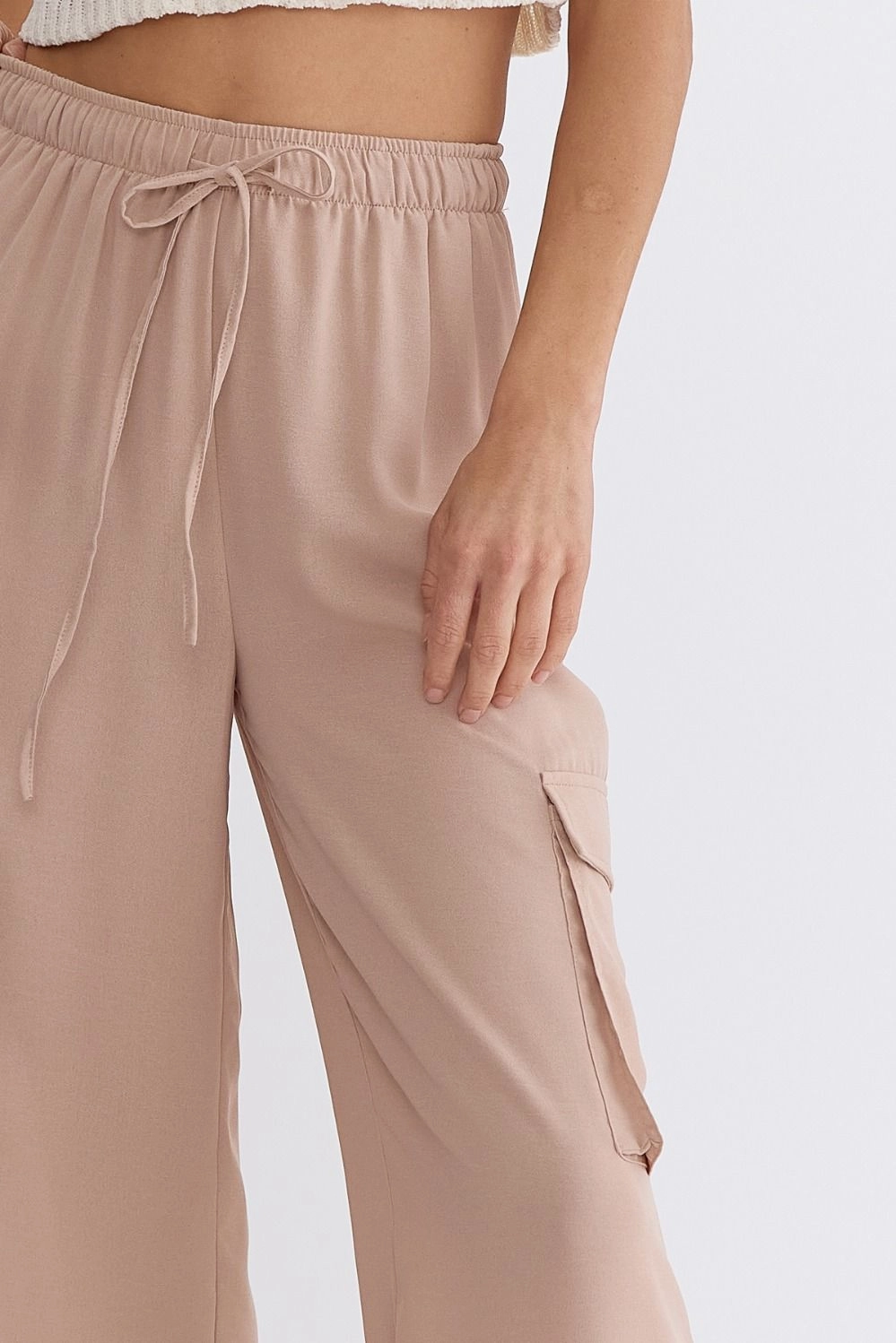 High Waisted Utility Wide Leg Pants