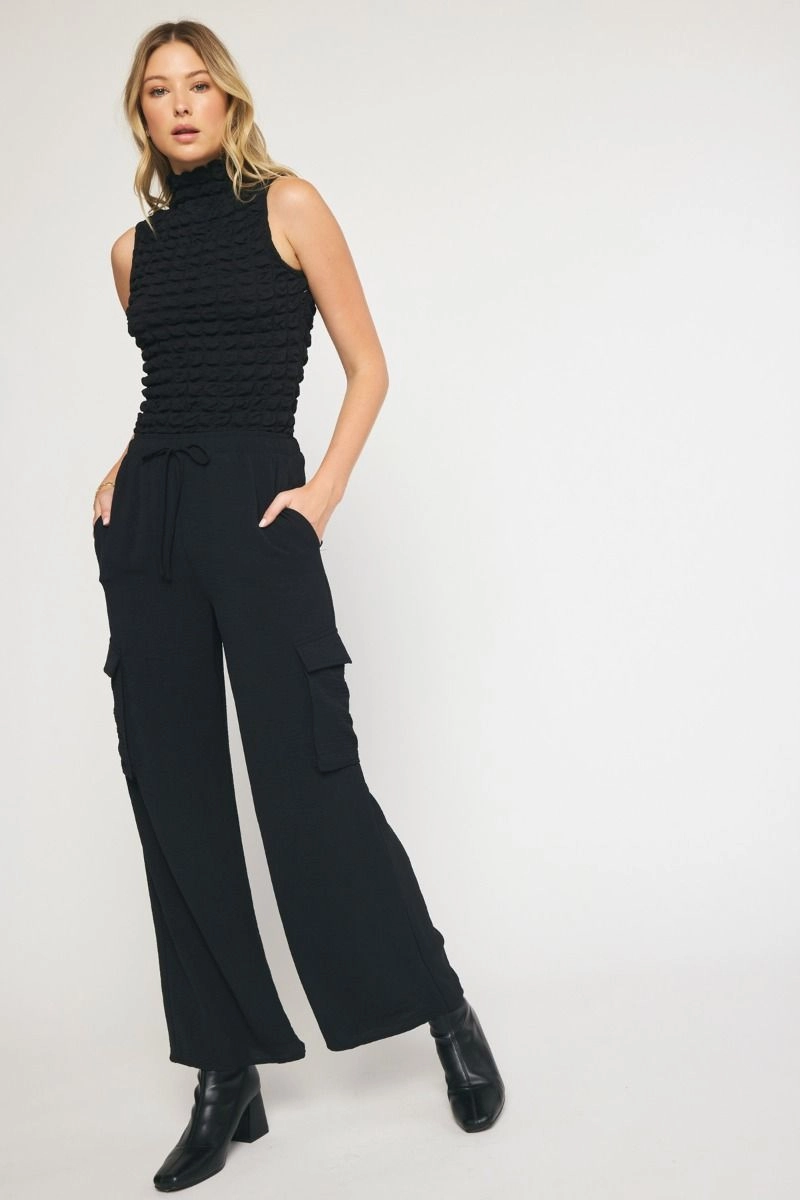 High Waisted Utility Wide Leg Pants