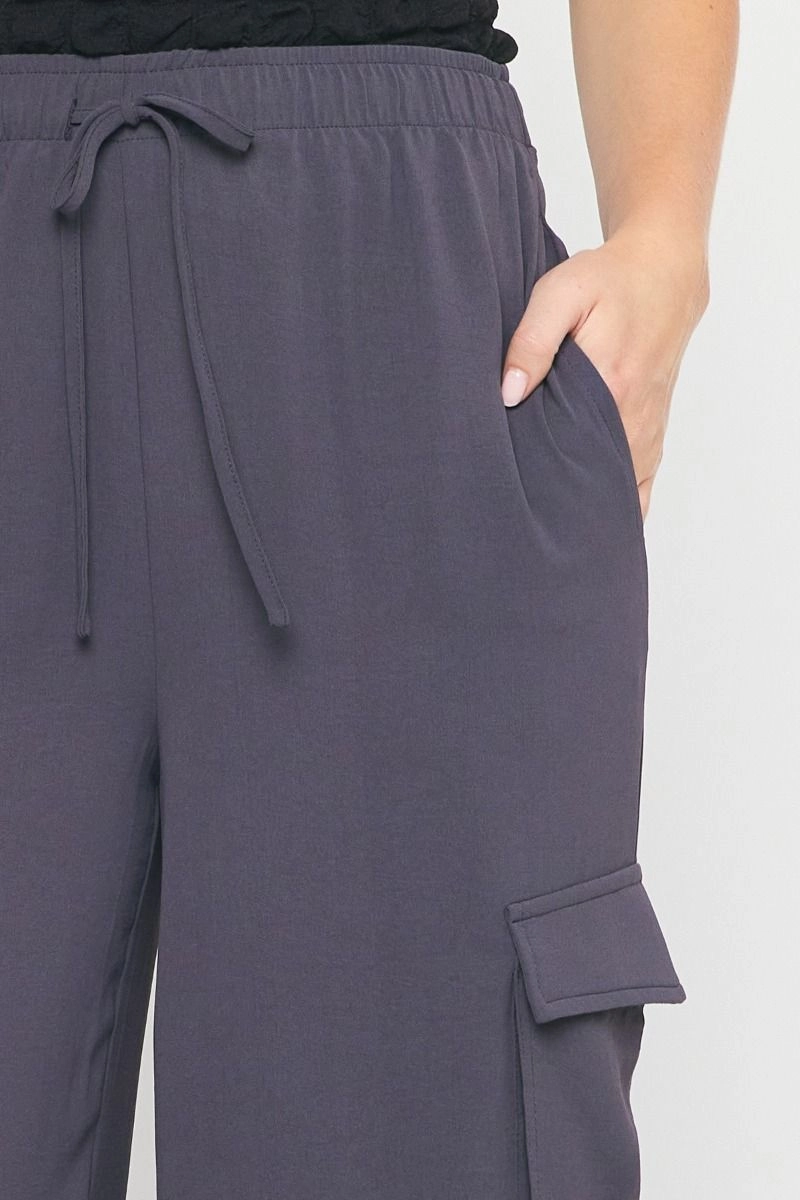 High Waisted Utility Wide Leg Pants