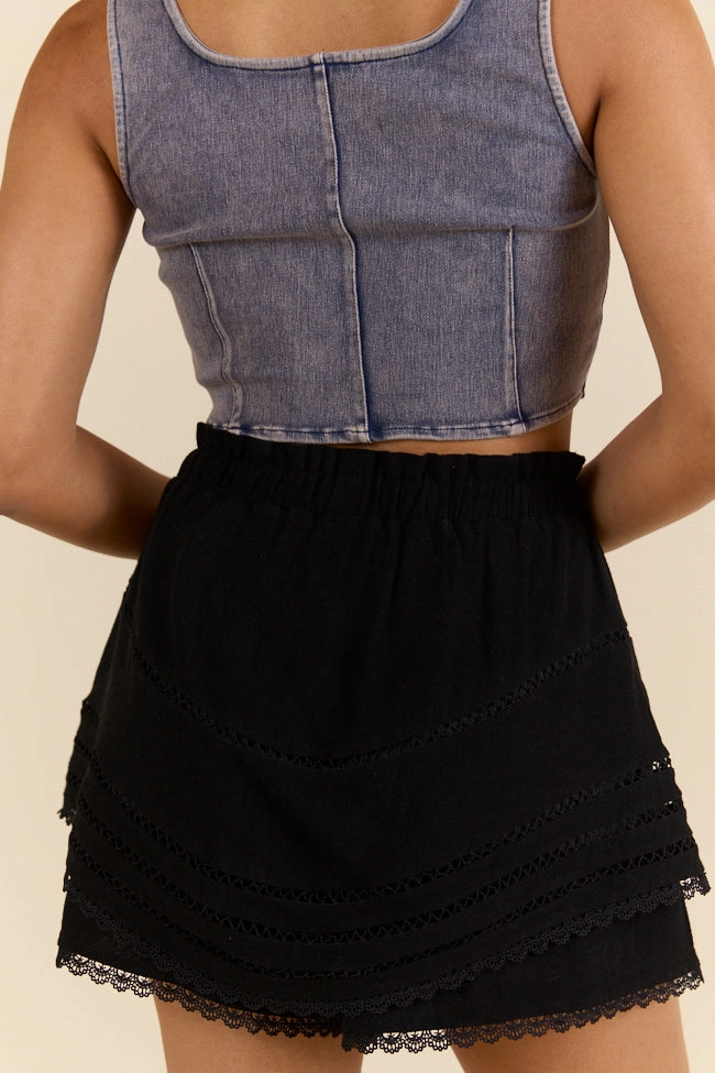Highway Harmony Woven Black Skort
