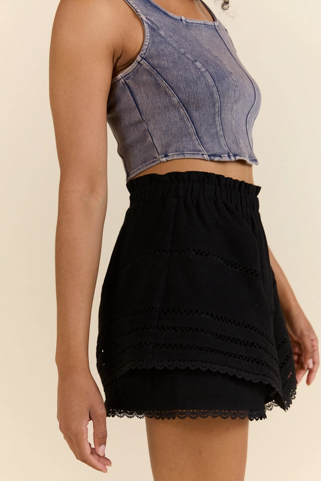 Highway Harmony Woven Black Skort