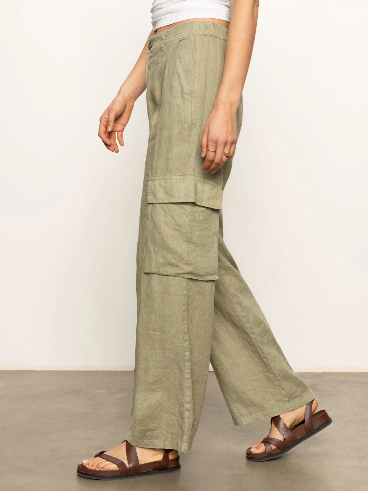 Hopper Semi High Rise Cargo Pant Sage