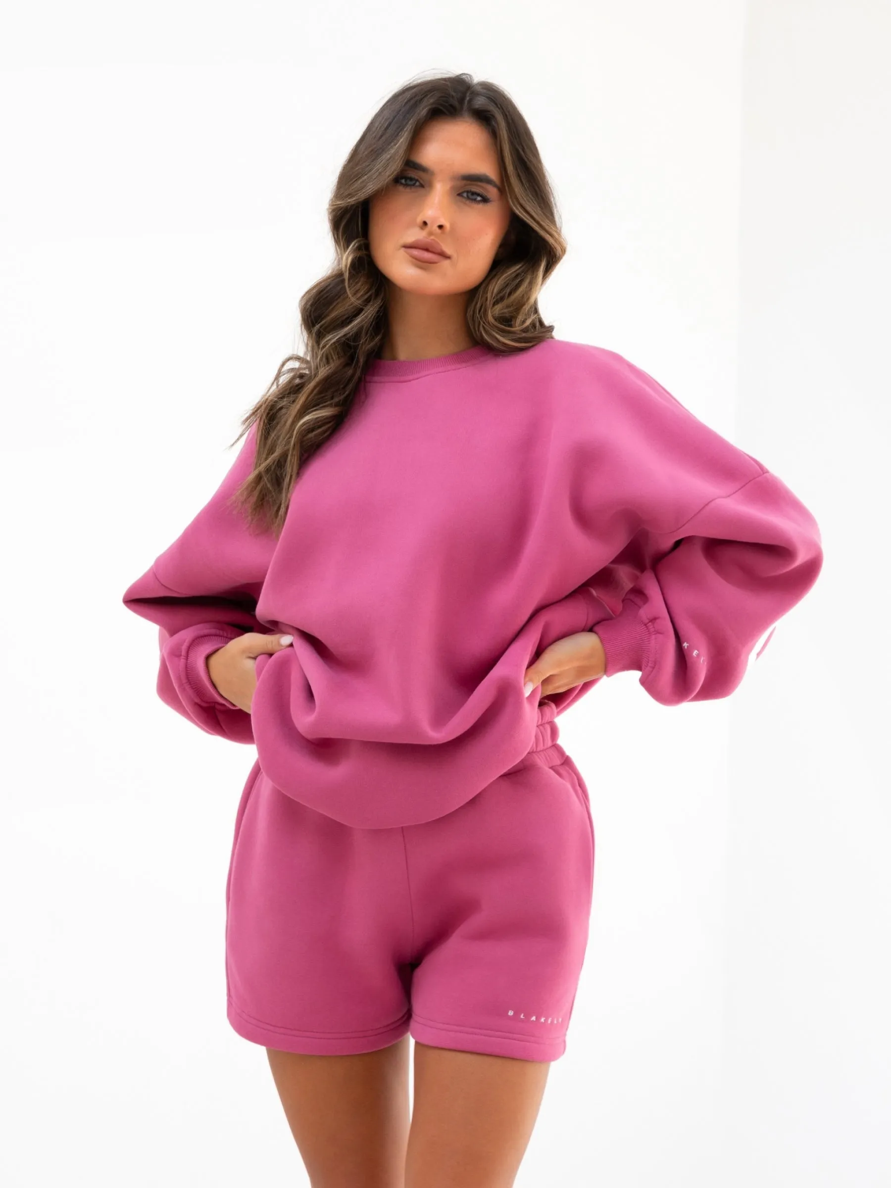 Isabel Jogger Shorts - Hot Pink
