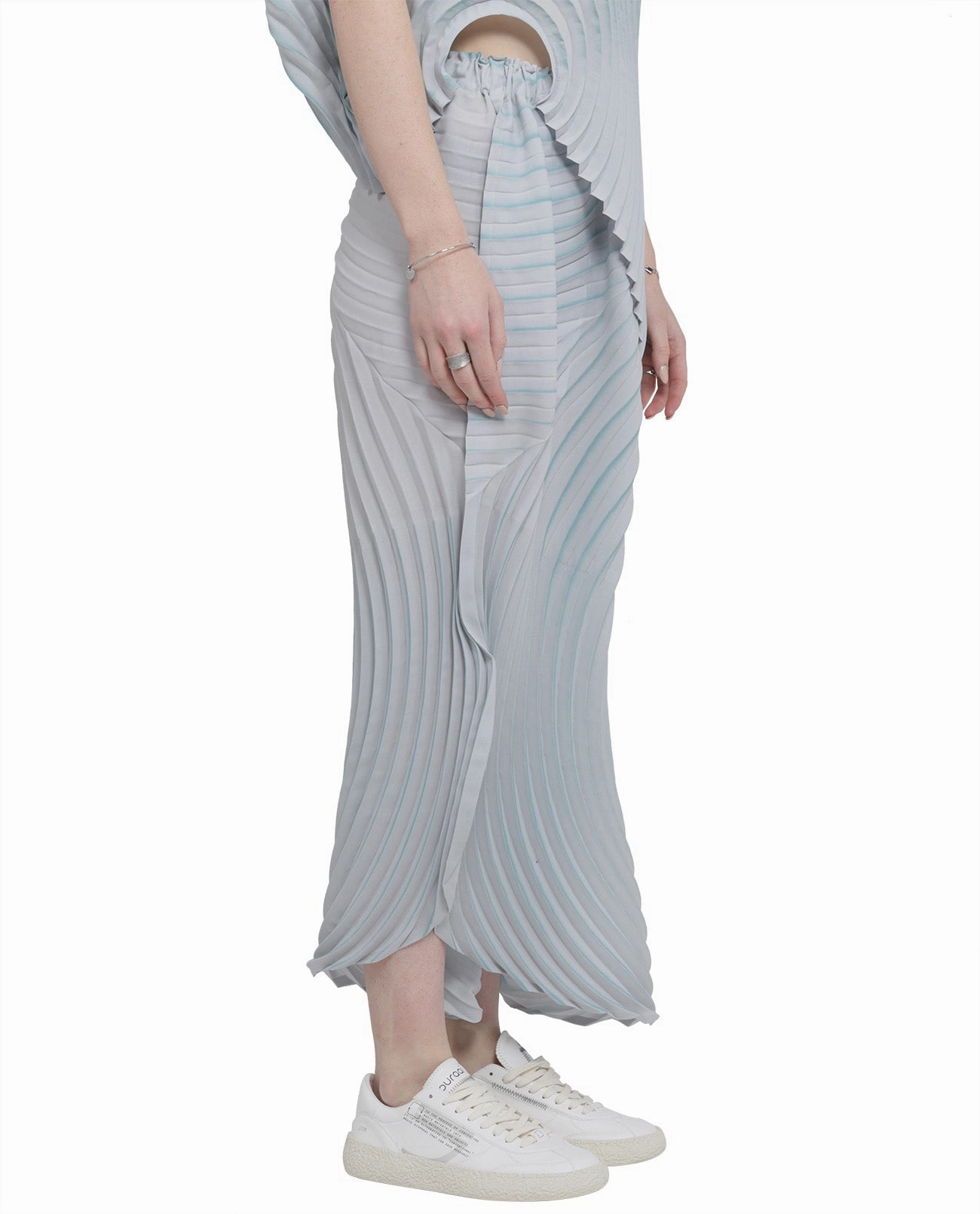Issey Miyake Silence Pleated Midi Skirt