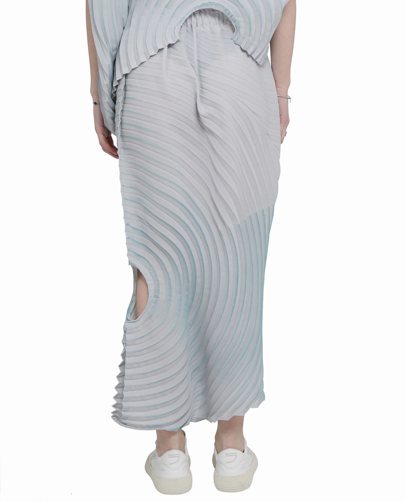 Issey Miyake Silence Pleated Midi Skirt