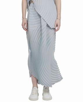 Issey Miyake Silence Pleated Midi Skirt