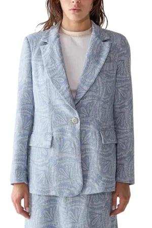 Jacquard Denim Blazer