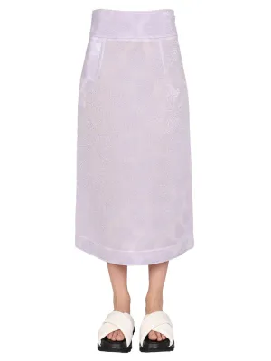Jil Sander Jacquard Midi Skirt