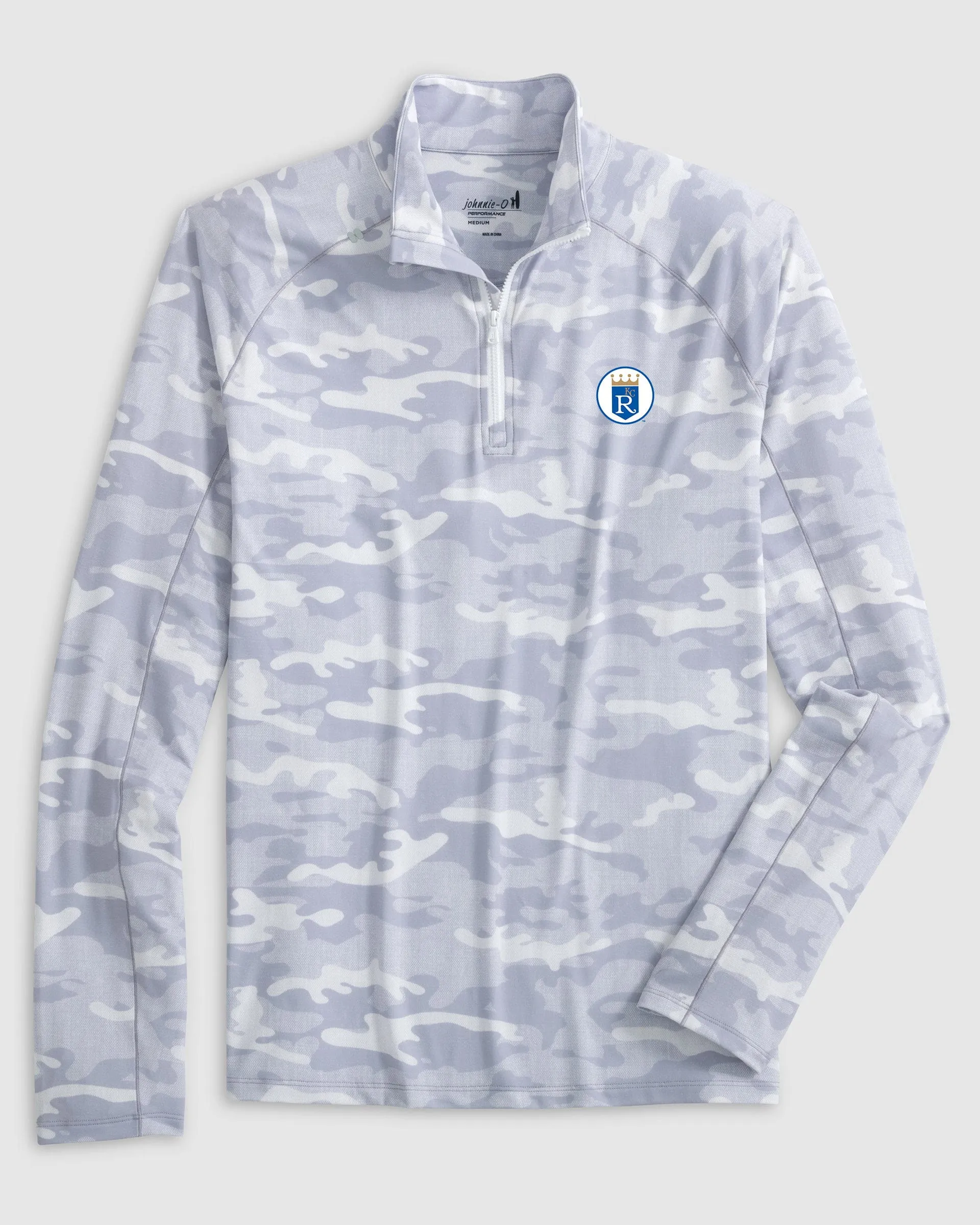 Kansas City Royals Patton Performance Camo 1/4 Zip - Cooperstown Logo