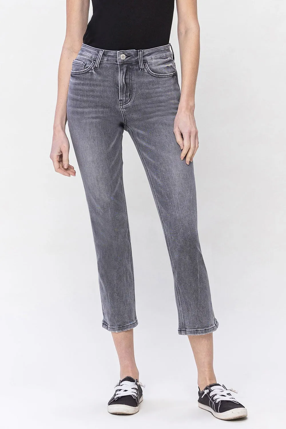 Lovervet | Awesome High Rise Crop Slim Straight Denim Jeans - Final Sale