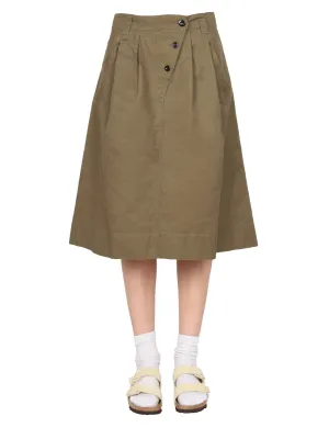 Margaret Howell Asymmetric Midi Skirt
