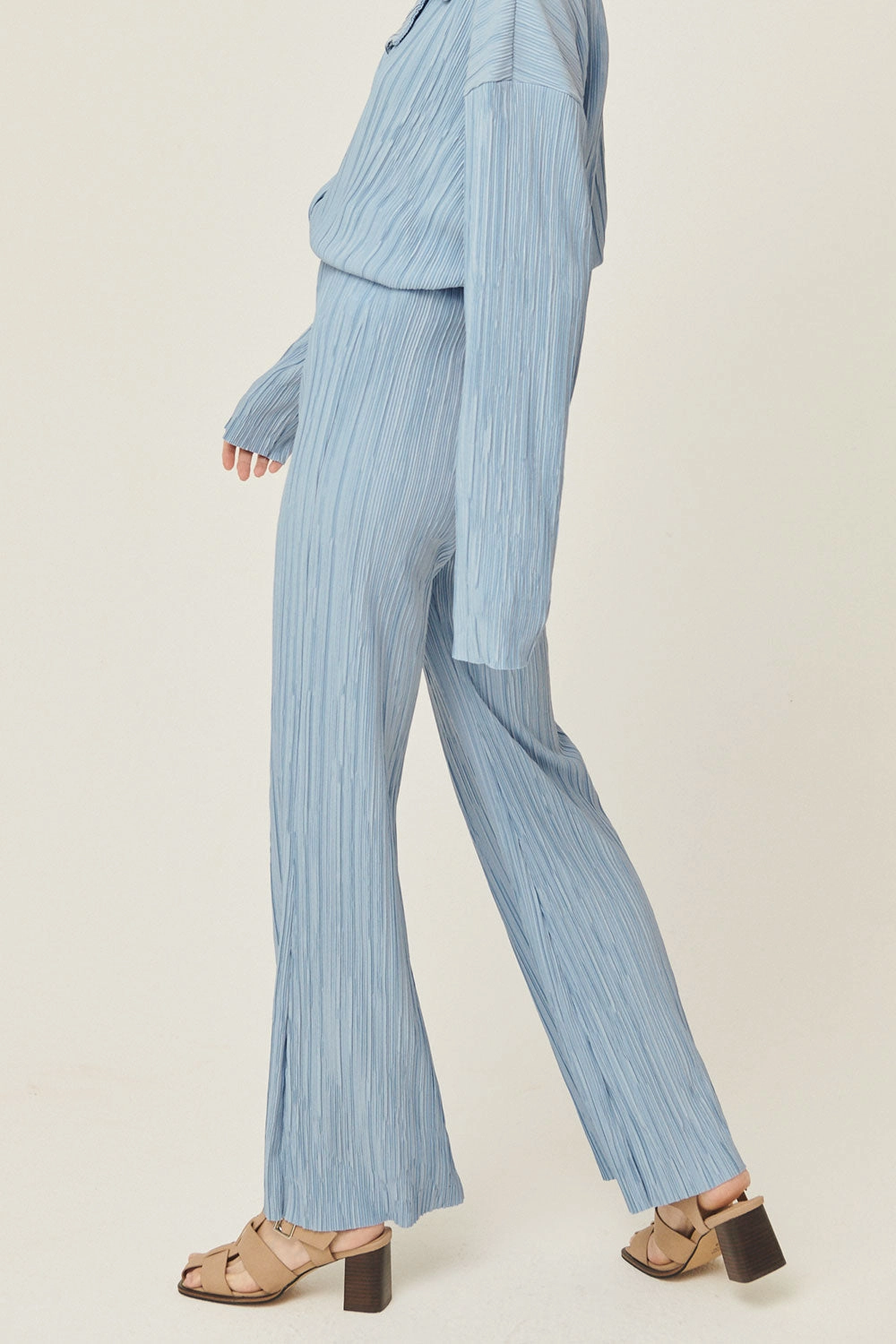 Maria Flared Leg Plisse Pants