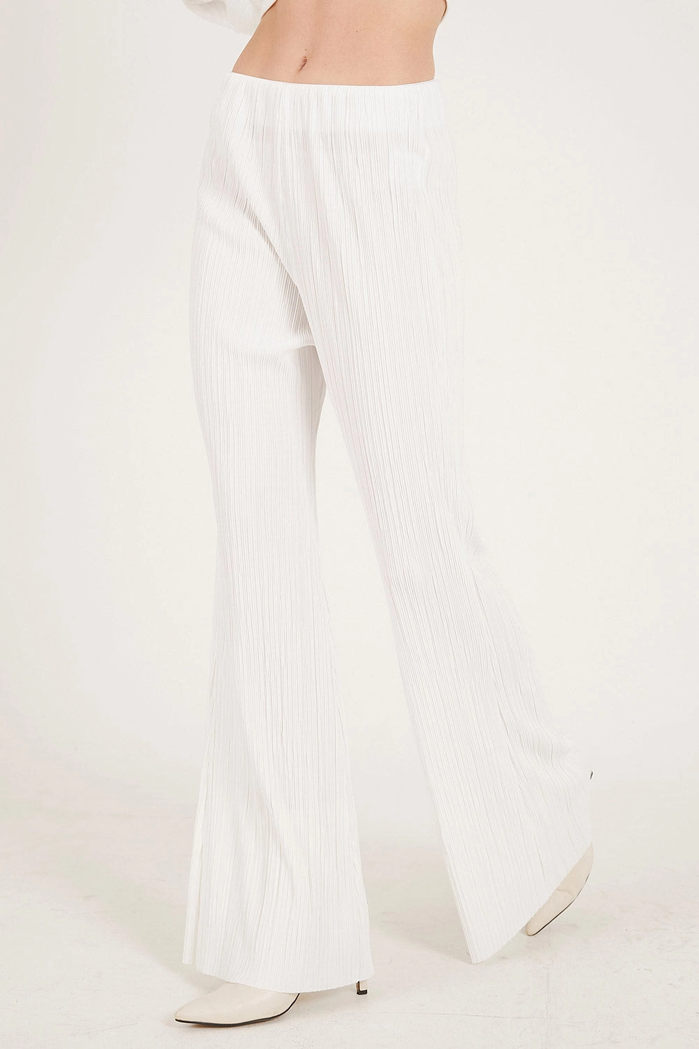 Maria Flared Leg Plisse Pants