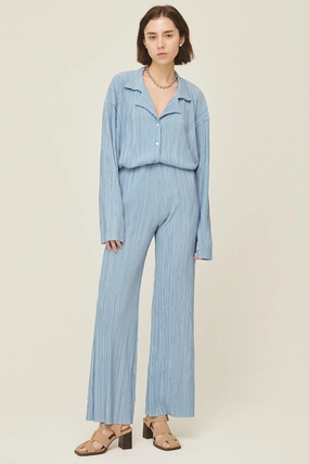 Maria Flared Leg Plisse Pants