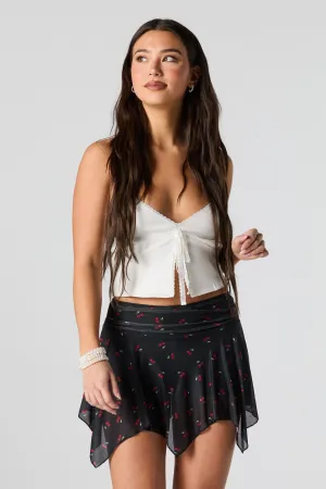 Minijupe-short asymétrique en filet