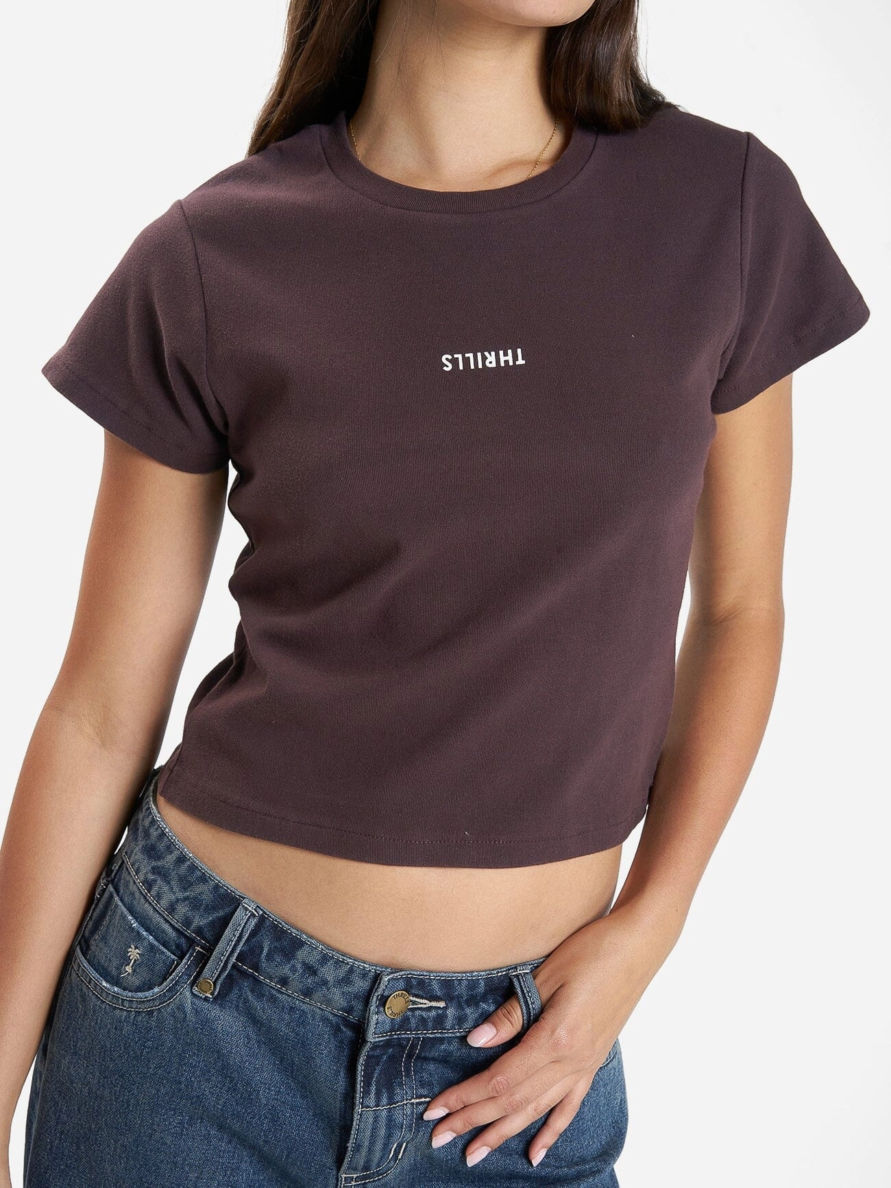 Minimal Thrills Mini Tee - Deep Plum