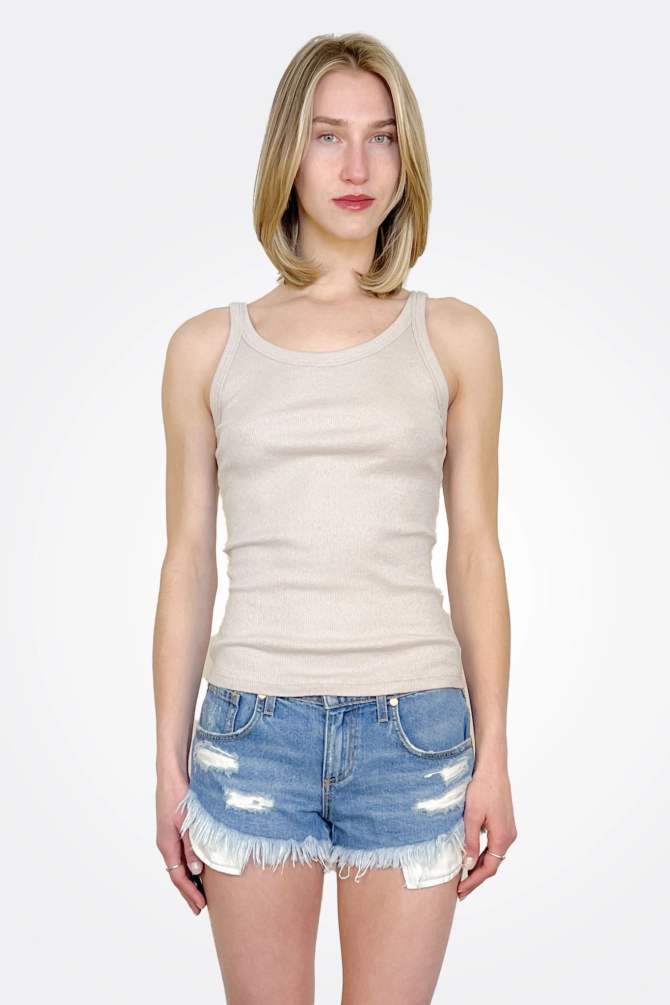 Nicole Shine Tank - Cement