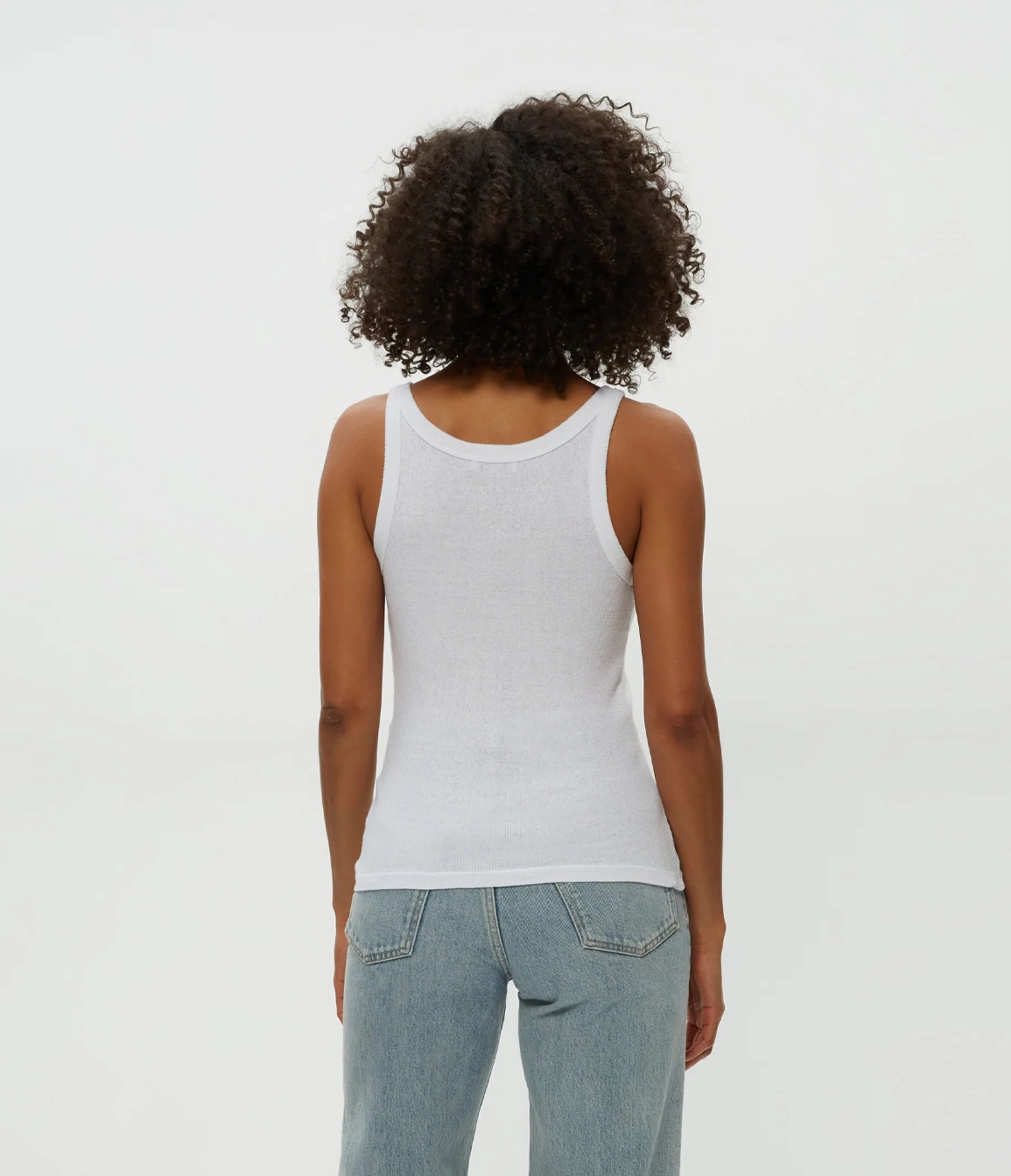 Nicole Shine Tank - White