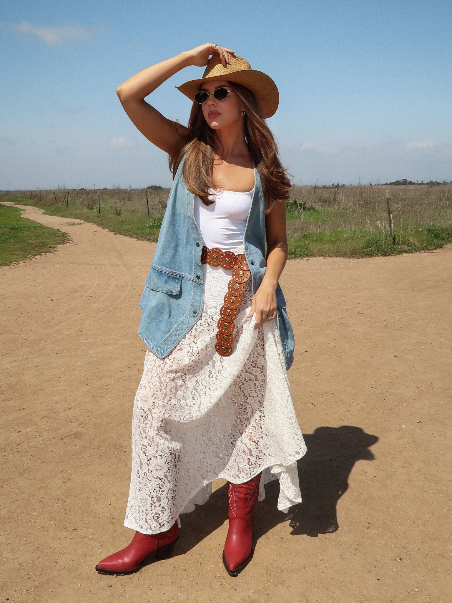 Out West Lace Maxi Skirt - Final Sale