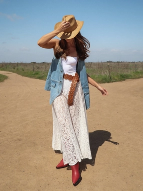 Out West Lace Maxi Skirt - Final Sale