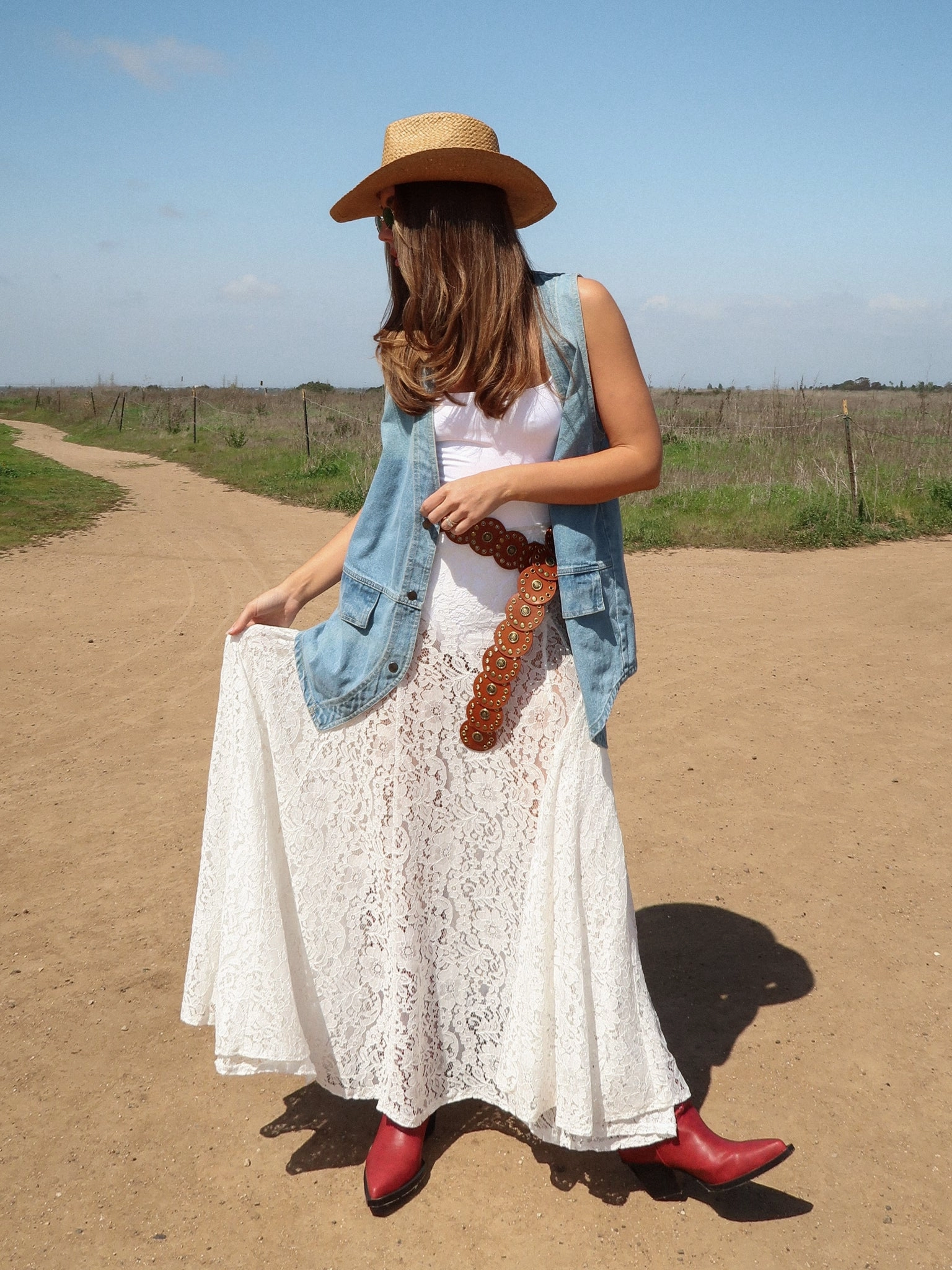 Out West Lace Maxi Skirt - Final Sale