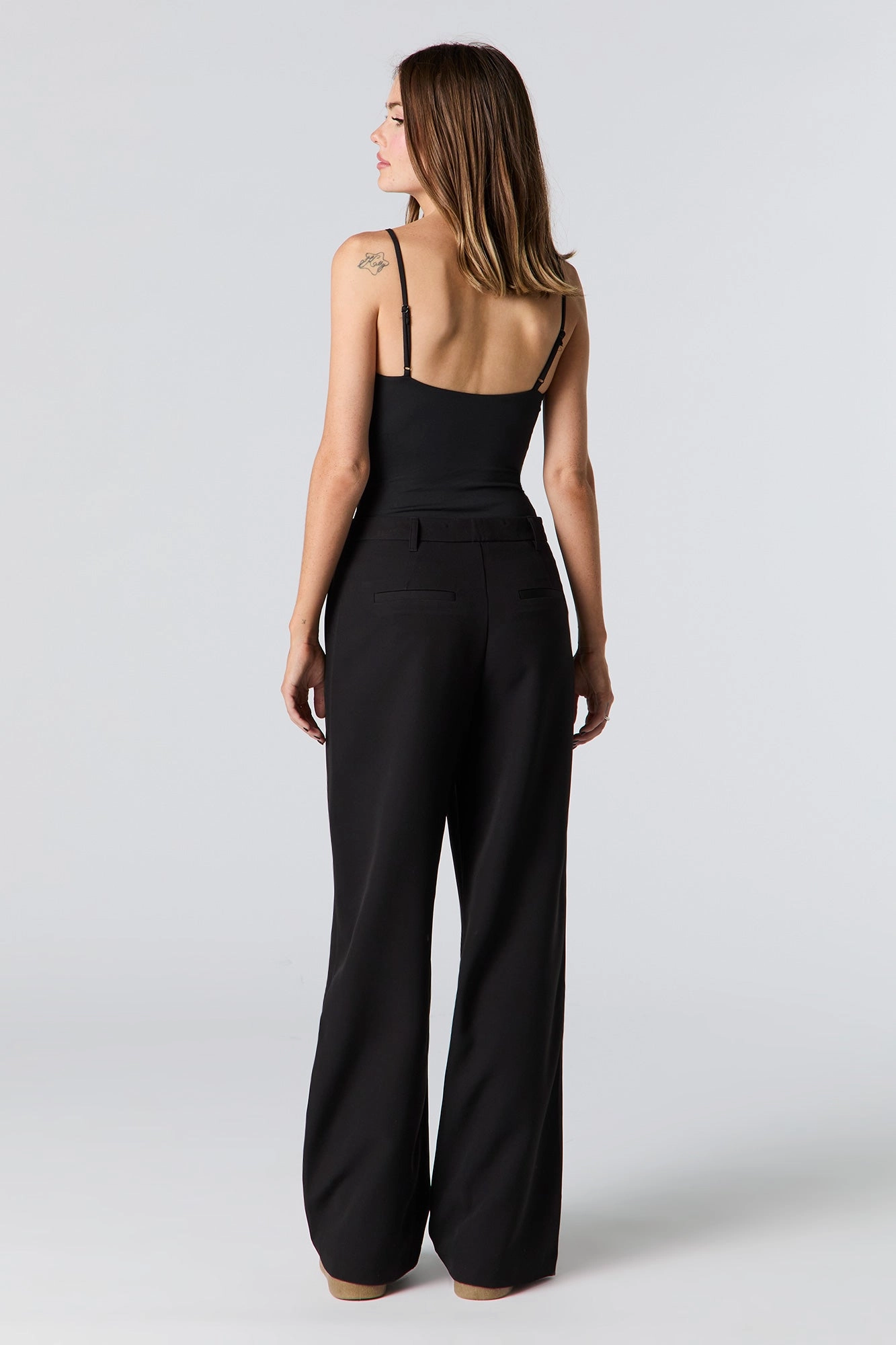 Pantalon habillé baggy à taille basse
