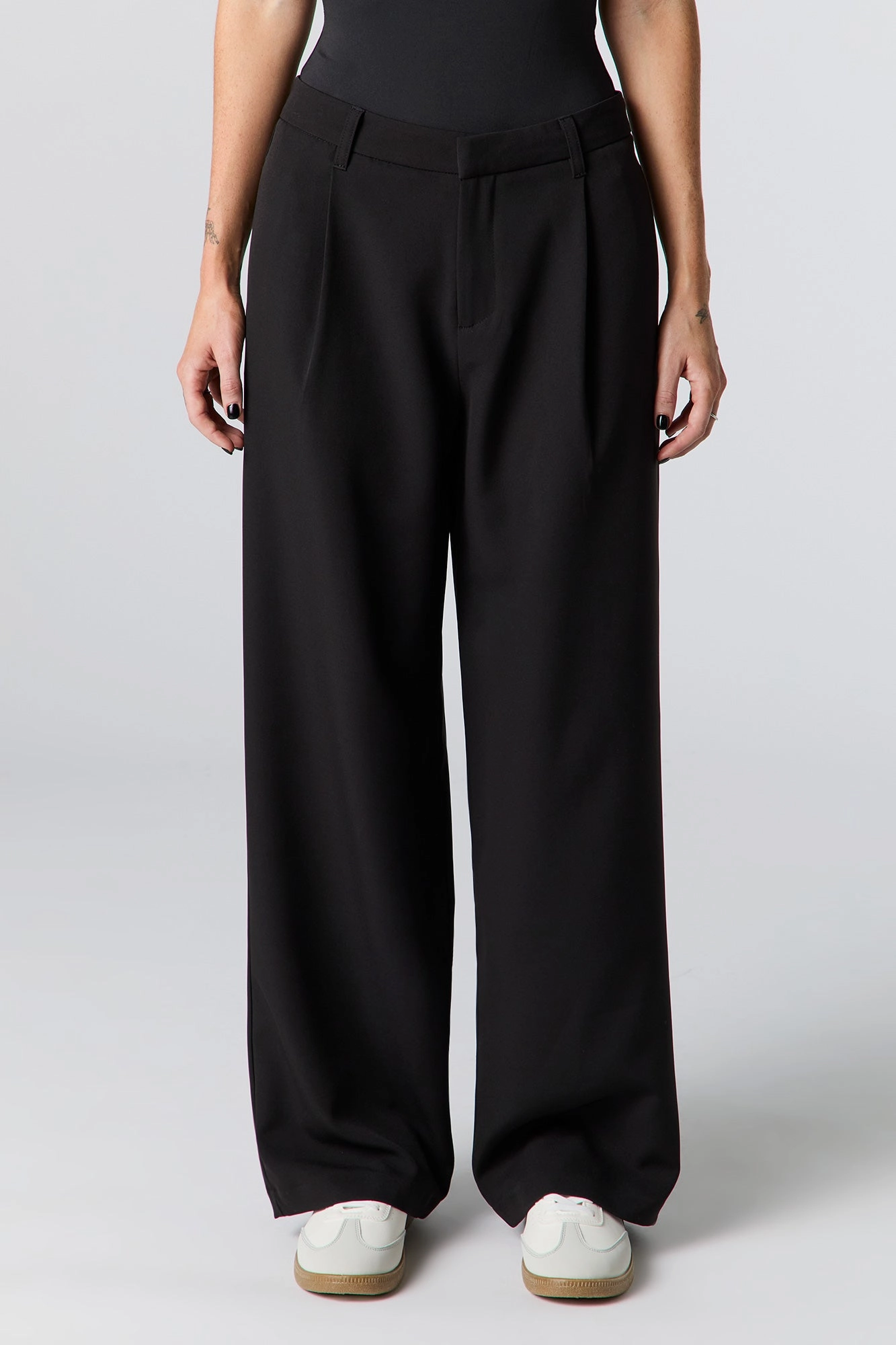 Pantalon habillé baggy à taille basse