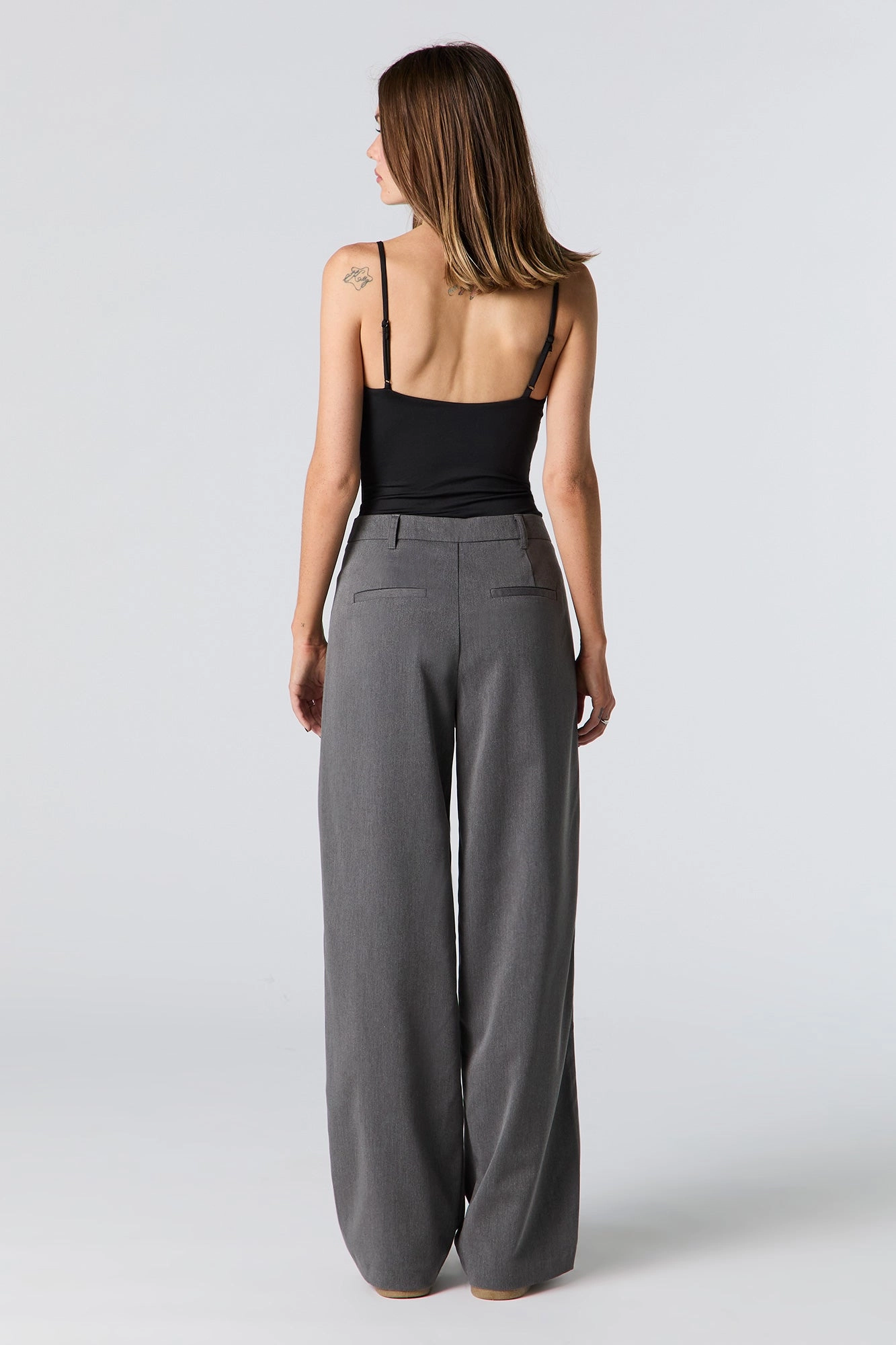 Pantalon habillé baggy à taille basse