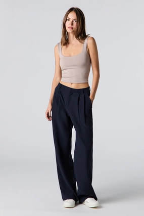 Pantalon habillé plissé à jambe large